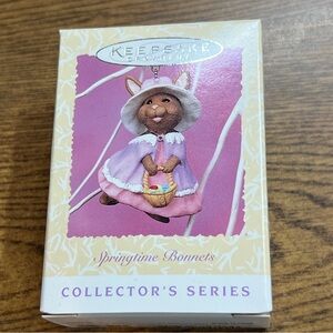 Hallmark Springtime Bonnets 1997 Spring Collection Handcrafted & Dated 1997